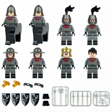 8 PCS Medieval Black Eagle Kingdom Army Building Block Set Gift for Collector
