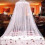 (White) Elegant Lace Bed Canopy Mosquito Net- Hung Dome 1