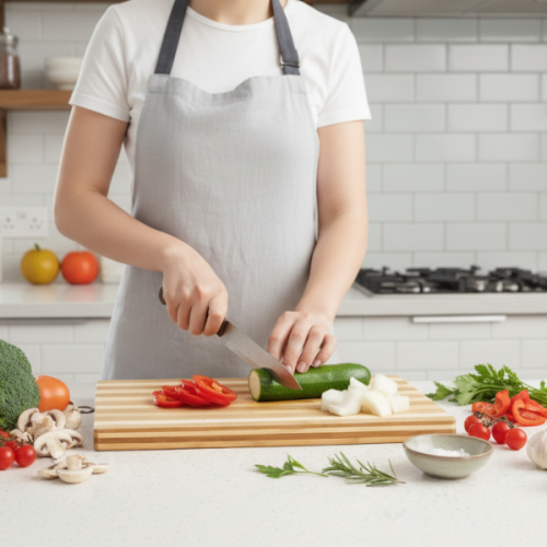 34x24cm Bamboo Cutting Chopping Board Hanging Hook