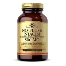 Solgar No-Flush Niacin (Vitamin B3) (Inositol Hexanicotinate),500 mg ,100 V Caps (Pack of 1)