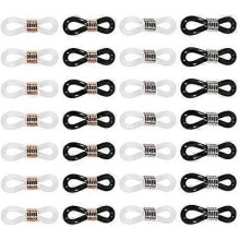 28 Pack Glasses Chain Ends Silicone Glasses Connectors Adjustable Non-slip Rubber Cord Holder for Glasses Frame Necklace Chain