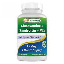 Best Naturals Glucosamine Chondroitin MSM, 90 Caps (Pack of 1)