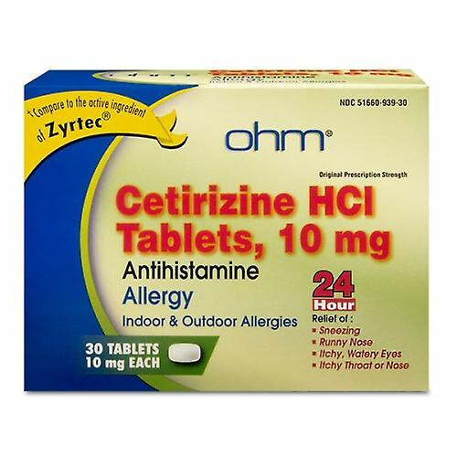 Zyrtec Cetirizine ,10mg ,30 Tabs