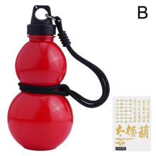 (Red) 750ml Gourd Shape Water Bottle PC Material Journey to the West Monkey King Design