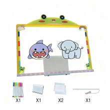 (Frog) Cartoon Glow Drawing Board LED Light Up Writing Tablet Kids Gift Set