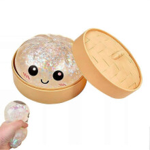 (White) Glitter Dumpling Squishy Box Anxiety Relief Fidget Decompression Dough