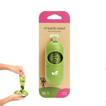 (Capsule Case 1pcs) Earth Rated Dog Poop Bags Biodegradable Scented Waste Dispenser Roll