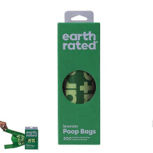 (Lavender Fragrance 300pcs) Earth Rated Dog Poop Bags Biodegradable Scented Waste Dispenser Roll