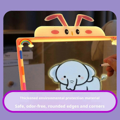 (Duck) Cartoon Glow Drawing Board LED Light Up Writing Tablet Kids Gift Set 1