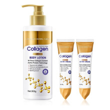 Collageen Verstevigende Bodylotion 300g Met 2x 30 G Handcrème, Collageencrème Voor Huidverstrakking, Collageen Bodycrème Voor Vrouwen