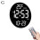 (White light white black) Digital Wall Clocks, Digital Clock Adjustable Brightness Large LED Display Alarm 1