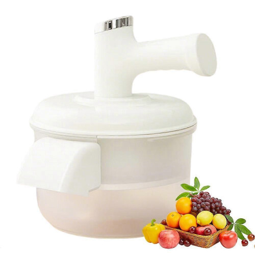 (White) Electric Fruit Peeler with OneTouch Automatic Peeling for Grapes Rechargeable