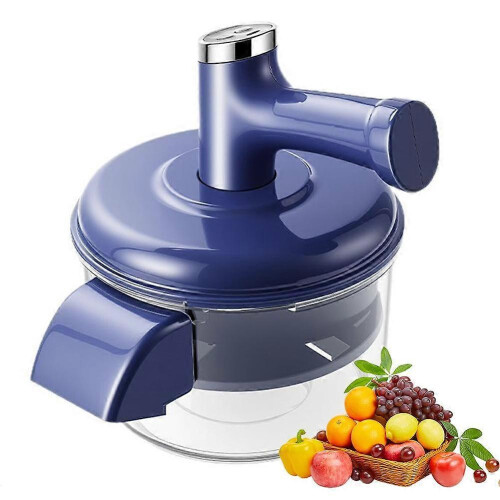 (Blue) Electric Fruit Peeler with OneTouch Automatic Peeling for Grapes Rechargeable
