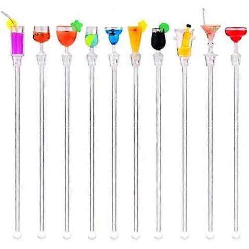 Cocktail Mixing Spoon, Cup Acrylic Bar puddler 10 pcs