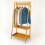 Bamboo Clothes Rail with 2 Shelves 11