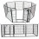 Heavy Duty 8 Panel Pet Playpen Metal  Cage Medium 1