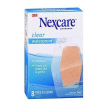 3M Nexcare Bandages Waterproof Clear Knee And Elbow, 8 each (Pack of 1)