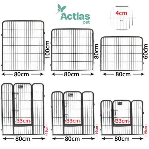 Heavy Duty 8 Panel Pet Playpen Metal  Cage Medium 1