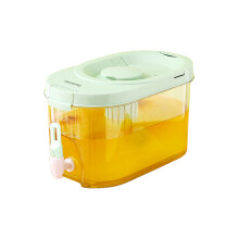 Dispensador de bebidas de 4 litros para nevera, dispensador de bebidas frías con tapa, ideal para fiestas, bares y uso diario, color verde.