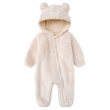 Baby Overall Jumpsuit Snowsuits Warm Romper Winter Outfits&Color:Beige;Material Composition:100%;Number of Pieces:1