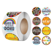 (500pcs/Roll ) Praise Stickers Roll in 8 Designs, Reward