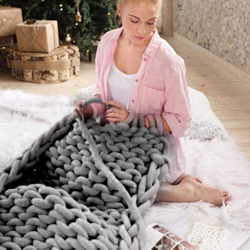 Blødt uldgarn Chunky garn Superblødt Ekstrem Armstrikning - 2