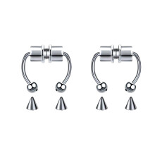 Magnetisk septum nesering hestesko imitert falsk neseseptumringer ikke-piercing klips på nesering