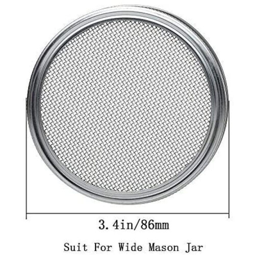 Stainless Steel Sprouting Jar Strainer lid - 2 in 1 Superb 2
