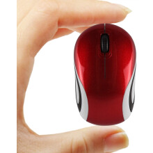 Mini Mouse Sem Fio Infantil Óptico Portátil com Receptor USB Vermelho