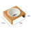 Pet Dining Table with Removable Ceramic Bowls, Tilted Orthopedic Feeding Dishes for Comfortable Feeding 2