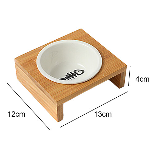 Pet Dining Table with Removable Ceramic Bowls, Tilted Orthopedic Feeding Dishes for Comfortable Feeding 1