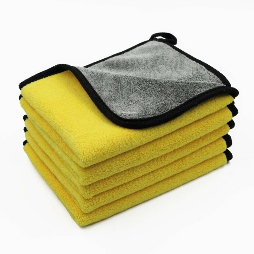 Microfiber Towels, Extra Thick Super Absorbent Fleece Car Wash Towel For Auto Detailing And Home Cleaning, Soft & Lint Free, Humanized Coral 3545974772609