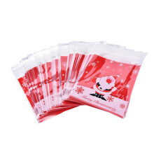 100 bolsas de plástico autoadhesivas para envasar galletas navideñas, dulces, comida y pasteles.