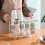 Ράφι μπαχαρικών με βάζα μπαχαρικών - Μεταλλικό ράφι 3 επιπέδων - σετ οργά 2