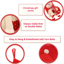 Christmas Stocking Christmas Fireplace Hanging Stockings for Family Holiday Xmas Party Decorations