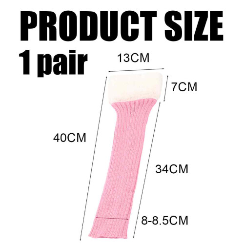 Damen-Beinwärmer-Socken aus einfarbigem Rippstrick 2