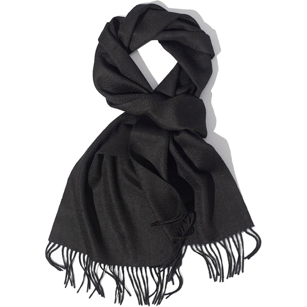 Wool And Cashmere Scarf For Women In Winter, Solid Color Shawl Scarf For Autumn And Winter, Men's Imitation Cashmere Scarf For Autumn White 3545974784244