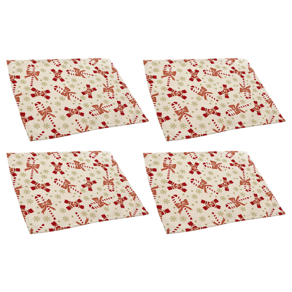 Christmas placemat in various antlers Christmas tree cotton linen, washable fabric placemat-image-OPC-PT7PPB6-NEW