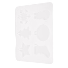 Christmas Charm Mold Organic Silica Gel Reusable Soft Elastic High Tear Strength DIY Christmas Resin Mold
