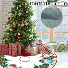 Christmas Tree Skirt 48" for Xmas Halloween New Year Ornaments Decoration Holiday Party Home Tree Mat Decor