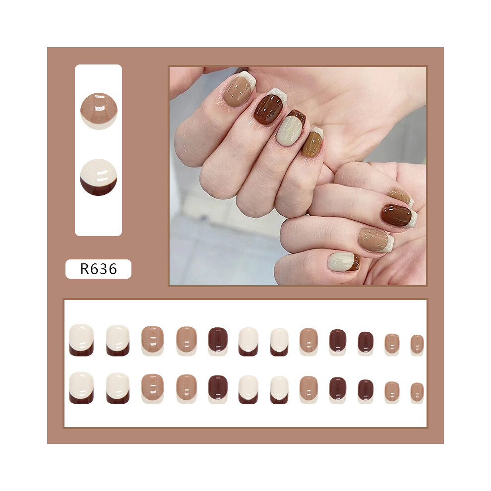 Press on Nails  European Fake Nails Press on Nails UV Seal Glossy Full Coverage Fit Nails Artificial False Nails Nails Compatible with Women