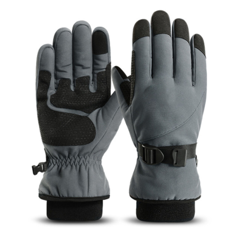 Ski Snow Gloves Winter Warm Thinsulate Waterproof Touchscreen Outdoor Windproof Wind - Grey 3545974782431