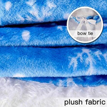 Christmas Tree Skirt Fluffy,Furry Fur Small Tree Skirt Rug with White Snowflakes Blue Christmas Decorations&Ornaments