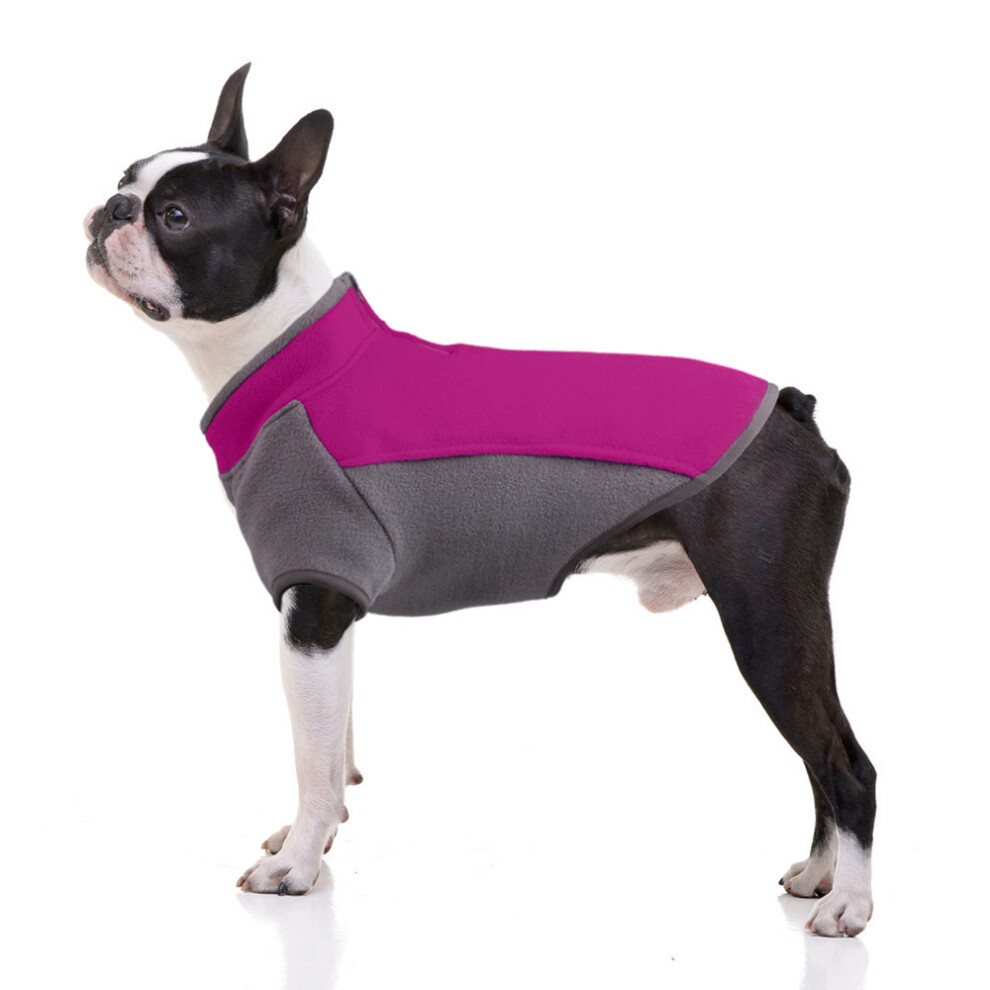 Stretch Dog Fleece Vest Jacket, Haif Zip Pullover Fleece Dog Sweater Winter Coat, Warm Dog Apparel Clothes For Cold Weather 3545974785593
