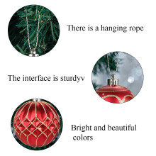 9X 6cm Christmas Ball Baubles Pendants Decorative PP Material Accessories Xmas Tree Decoration for Weddings Multipurpose