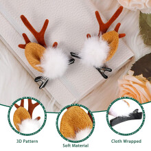 4 Pairs Christmas Deer Horn Hair Clips Christmas Hair Clips Hair Clips Accessories