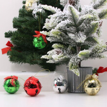 8 PCs Decorative Round Bells - Metal Jingle Bells for Party, Home, Christmas