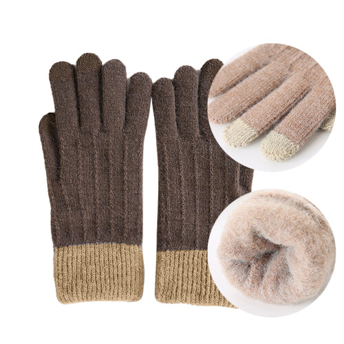 Winter Touchscreen Stretch Thermal Magic Gloves Warm Wool Knitted Thick Fleece Lined 2