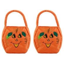 2 Stück Halloween-Süßigkeitentüten aus Filz, Süßigkeitentüten, gruselige Party-Accessoires