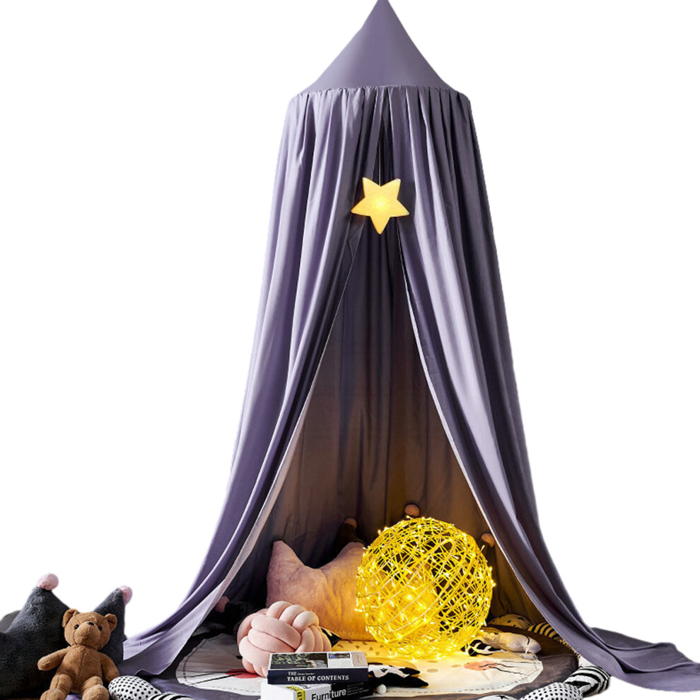 Bed Canopy For Girls, Soft Princess Canopy For Girls Bed, Dreamy Decor Frills Bed Canopies For Kids Room, Hanging Canopy Bedding Drapes Todd Green/Grey/Blue 3545974788723